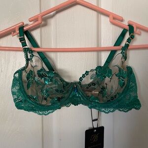 Honey Birdette 34C Whitney Emerald Bra